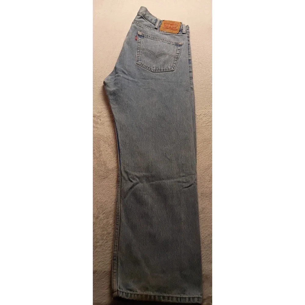 Levis 505 Regular Fit Straight Leg Light Wash Denim Jeans Men's Five Pocket NWOT